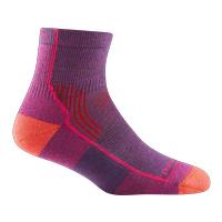 Women's Hiker Quarter Midweight Hiking Sock: BERRY