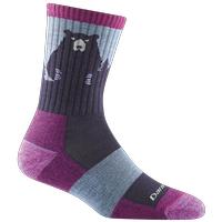 Women's Bear Town Micro Crew Lightweight Hiking Sock: PURPLE