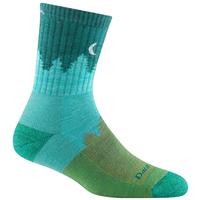 Women's Treeline Micro Crew Midweight Hiking Sock: Aqua