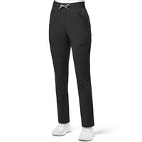 RENEW Women's High Waist Slim Leg Scrub Pant: BLACK