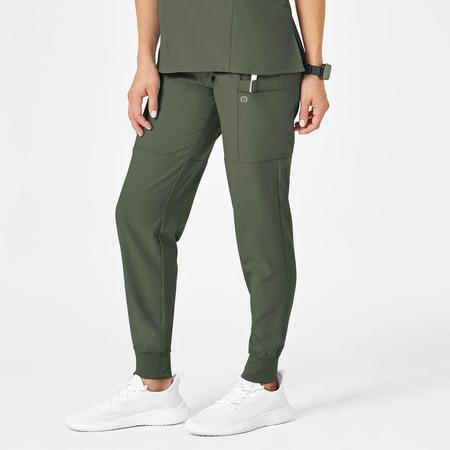 W123 Women's Comfort Waist Cargo Jogger Scrub Pant