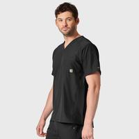 Carhartt Force Liberty Men's Twill Chest Pocket Scrub Top: BLACK