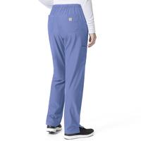 WOMEN'S FLAT FRONT FRONT STRAIGHT LEG SCRUB PANT: CEILBLUE