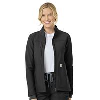 WOMEN’S RUGGED FLEX® PEAK BONDED FLEECE JACKET: BLK