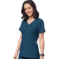 Thrive Women's Curved V-Neck 5 Pocket Top