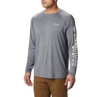 Men's PFG Terminal Tackle™ Heather Long Sleeve Shirt: 030CHARCOALHEATHER