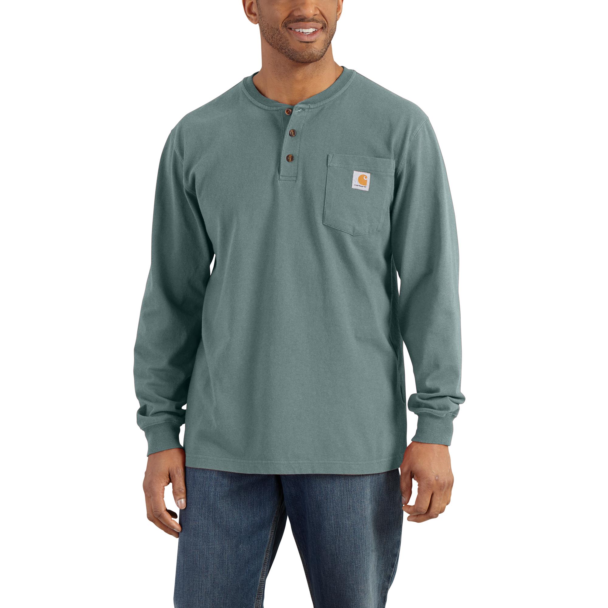 Carhartt Men's Loose Fit Heavyweight Long-sleeve Pocket Henley 