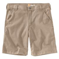 RUGGED FLEX® RELAXED FIT CANVAS WORK SHORT: 232TAN