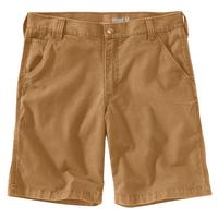 RUGGED FLEX® RELAXED FIT CANVAS WORK SHORT: 918HICKORY