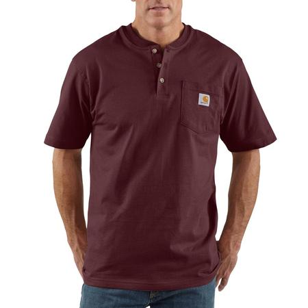 LOOSE FIT HEAVYWEIGHT SHORT-SLEEVE POCKET HENLEY T-SHIRT