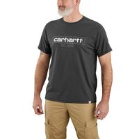 CARHARTT FORCE® RELAXED FIT MIDWEIGHT SHORT-SLEEVE LOGO GRAPHIC T-SHIRT: CRHCARBONHEATHER