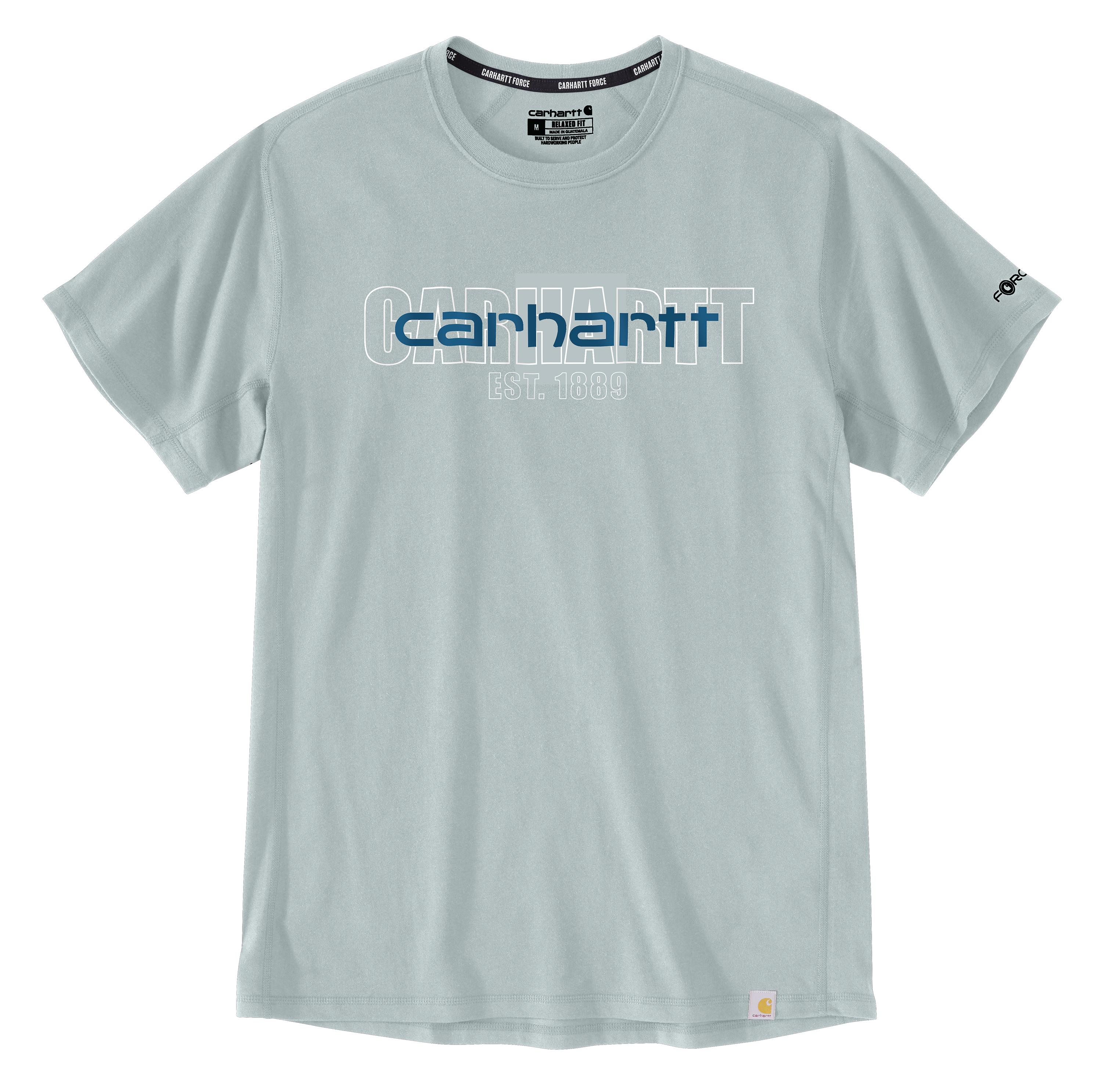 CARHARTT FORCE® RELAXED FIT MIDWEIGHT SHORT-SLEEVE LOGO GRAPHIC T-SHIRT: E73DEWDROP