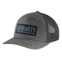 RUGGED FLEX® CANVAS MESH-BACK 1889 PATCH CAP: E66Gravel/Navy