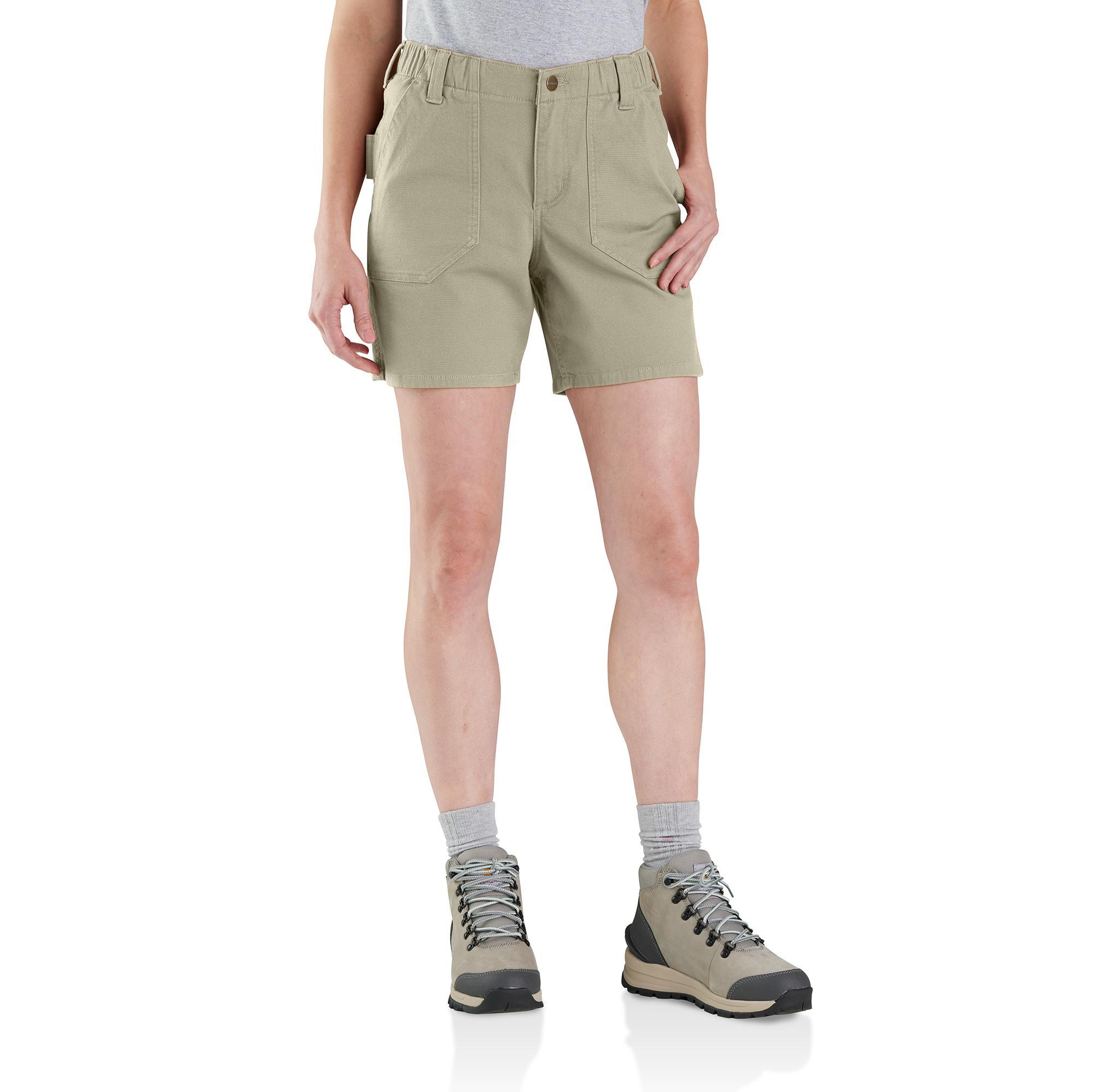 WOMEN'S RUGGED FLEX® RELAXED FIT CANVAS WORK SHORT