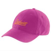 WOMEN'S CANVAS SCRIPT GRAPHIC CAP: P37MAGENTA