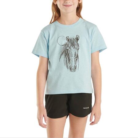 GIRLS' SHORT-SLEEVE HORSE T-SHIRT (TODDLER/CHILD/YOUTH)