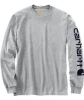 LOOSE FIT HEAVYWEIGHT LONG-SLEEVE LOGO SLEEVE GRAPHIC T-SHIRT: HGYHTRGREY