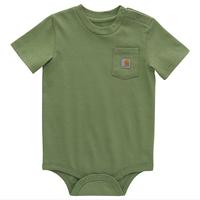 KIDS' SHORT-SLEEVE POCKET BODYSUIT (INFANT): 311LODENFROST