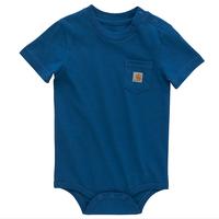 KIDS' SHORT-SLEEVE POCKET BODYSUIT (INFANT): 412DEEPLAGOON