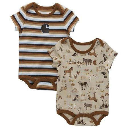 CARHARTT BOY'S INFANT SHORT-SLEEVE FARM BODYSUIT SET