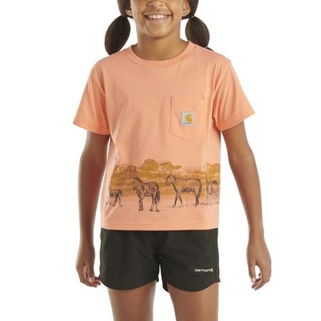 CARHARTT GIRL'S SHORT-SLEEVE HERD POCKET T-SHIRT