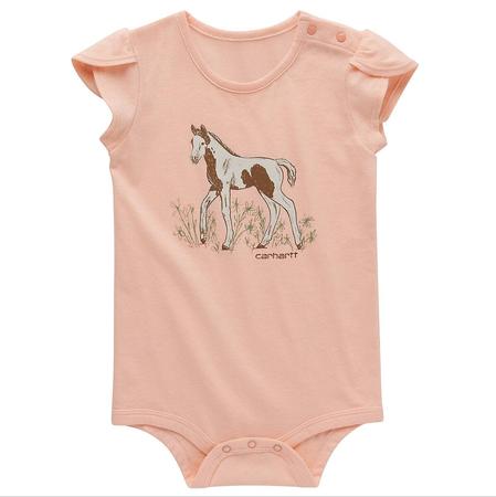 CARHARTT GIRLS' PETAL SLEEVE FOAL BODYSUIT (INFANT)