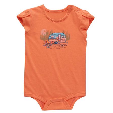 GIRLS' PETAL SLEEVE CAMPER BODYSUIT (INFANT)