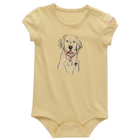 CARHARTT GIRL'S INFANT SHORT-SLEEVE DOG BODYSUIT