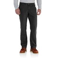 RUGGED FLEX® RELAXED FIT CANVAS WORK PANT: BLACK