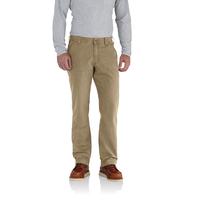 RUGGED FLEX® RELAXED FIT CANVAS WORK PANT: DARKKHAKI