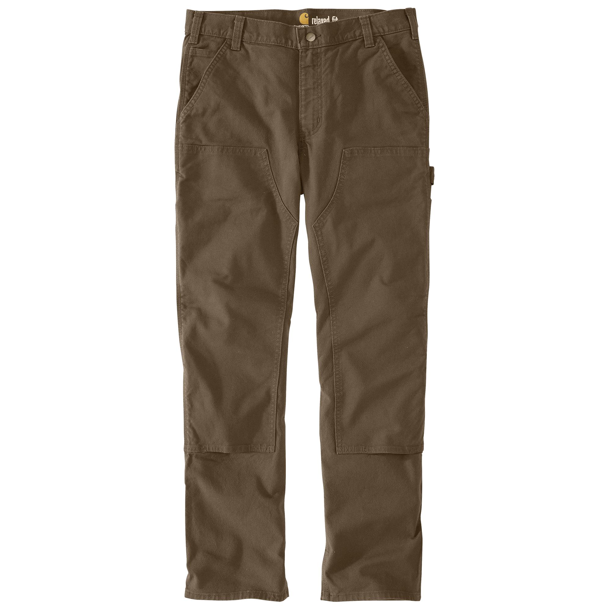 RUGGED FLEX® RELAXED FIT DUCK DOUBLE-FRONT UTILITY WORK PANT: TARMAC