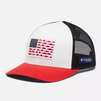 PFG Fish Flag™ Mesh Snapback - High Crown: 103WHITE/NAVY/RED