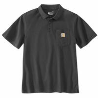 LOOSE FIT MIDWEIGHT SHORT-SLEEVE POCKET POLO: CARBONHEATHER