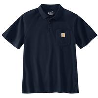 LOOSE FIT MIDWEIGHT SHORT-SLEEVE POCKET POLO: NAVY