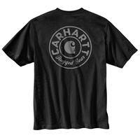 LOOSE FIT HEAVYWEIGHT SHORT-SLEEVE LOGO GRAPHIC T-SHIRT: BLACK