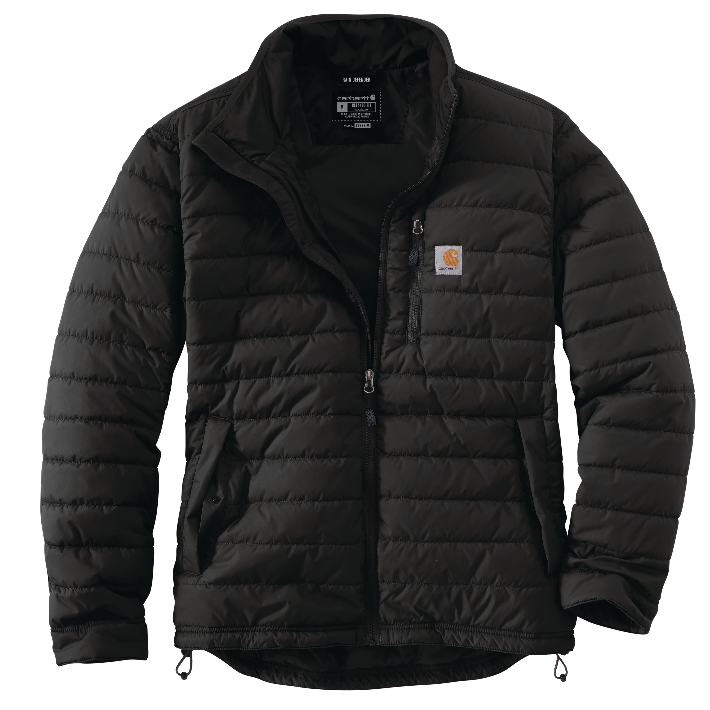 RAIN DEFENDER® RELAXED FIT LIGHTWEIGHT INSULATED JACKET - 1 WARM RATING: 001BLACK