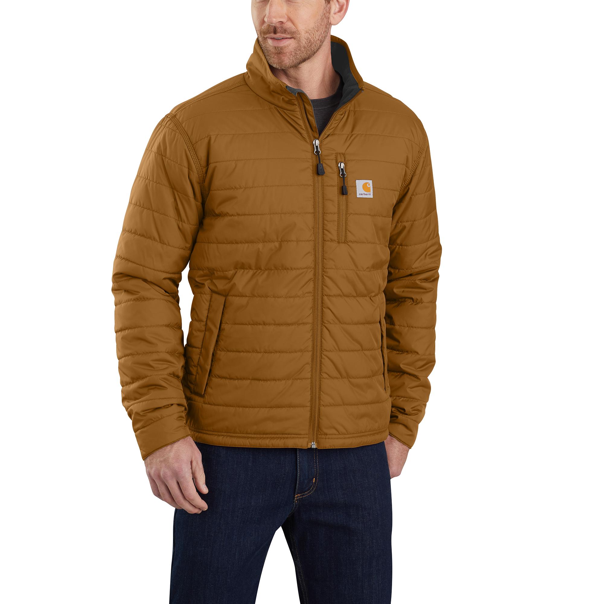 RAIN DEFENDER® RELAXED FIT LIGHTWEIGHT INSULATED JACKET - 1 WARM RATING: BRNCARHARTTBROWN