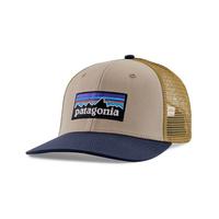 P-6 Logo Trucker Hat: ORNA/NEWNAVY