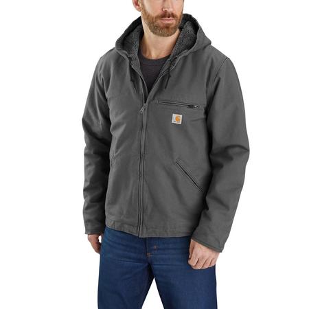 RELAXED FIT WASHED DUCK SHERPA-LINED JACKET - 3 WARMEST RATING