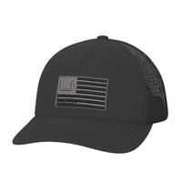 HUK AND BARS TRUCKER HAT: BLACK