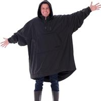 Splash Hooded Water-Resistant Wearable Blanket: BLACK