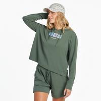 Women's Three Boxed Daisies Crusher-FLEX Boxy Hoodie