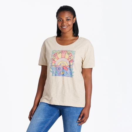 Women's Here Comes The Sun Hippie Relaxed Fit Slub Tee