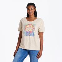 Women's Here Comes The Sun Hippie Relaxed Fit Slub Tee: PUTTY