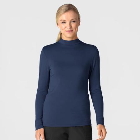 Women’s Long Sleeve Mock Neck Silky Tee