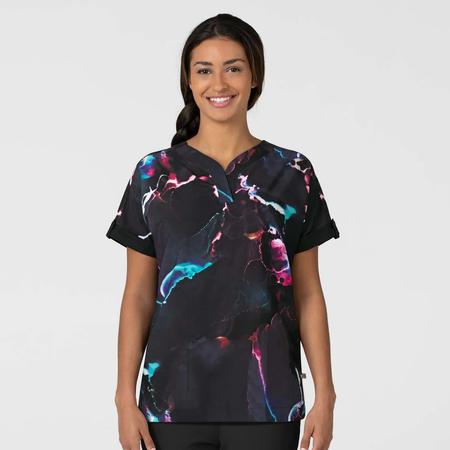 Fashion Prints Women's Oversized Print Scrub Top