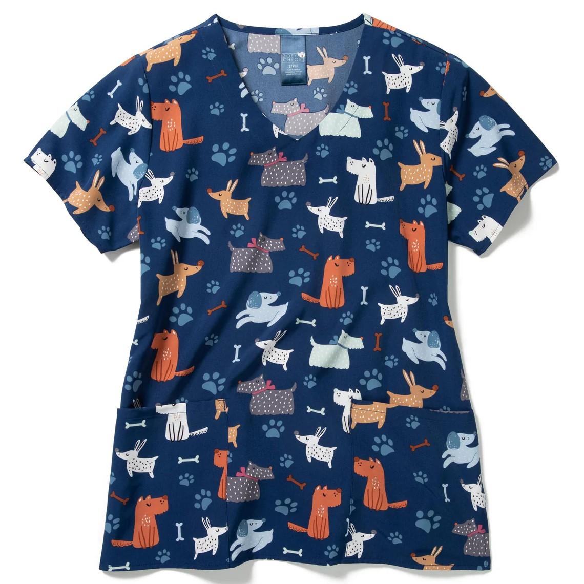 V-Neck Short Sleeve Top: DAPPERDOGS