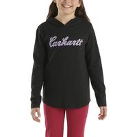 Long Sleeve Hooded Cursive Logo T-Shirt