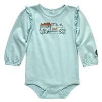 Long Sleeve Pumpkin Truck Bodysuit: A180/445