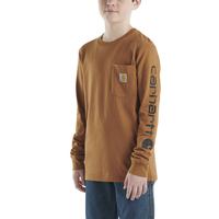 BOYS' LONG-SLEEVE GRAPHIC POCKET T-SHIRT: D15/210